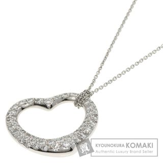 ティファニー(Tiffany & Co.)のTIFFANY&Co. オープンハート フルパヴェ ダイヤモンド ネックレス PT950 レディース(ネックレス)