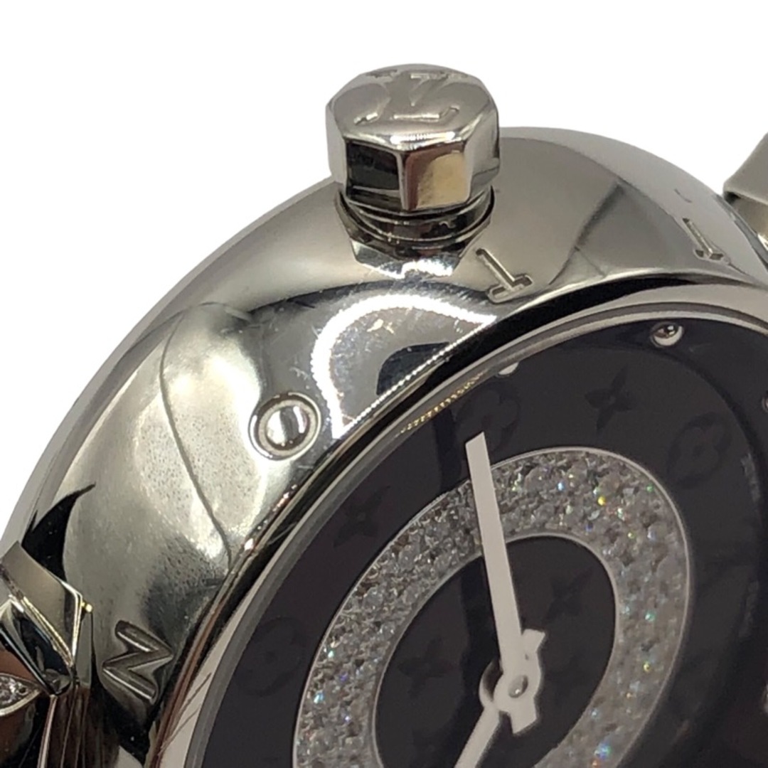 LOUIS VUITTON(ルイヴィトン)の　ルイ・ヴィトン LOUIS VUITTON タンブールディスクPM Q121U ワインレッド文字盤　 SS/エナメルレザー クオーツ レディース 腕時計 レディースのファッション小物(腕時計)の商品写真