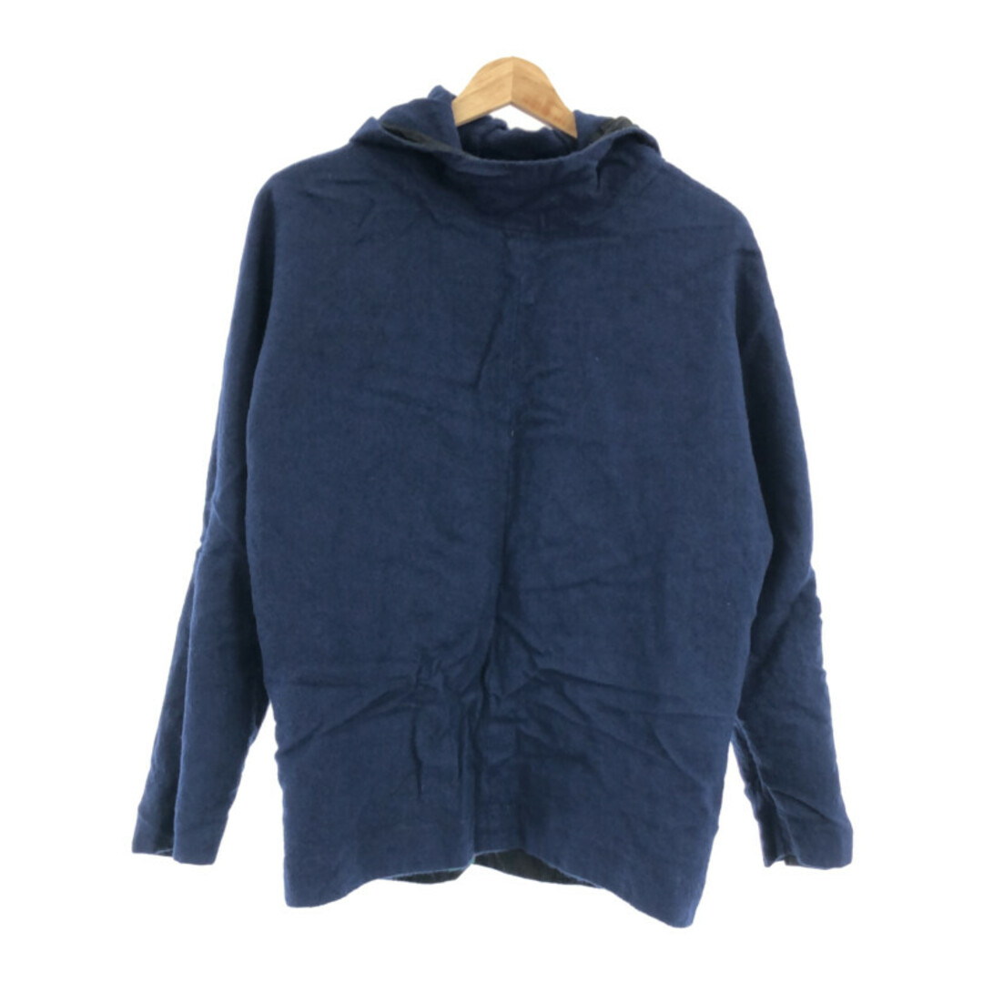 新品未使用品ＳCASEY CASEY ケイシー ケイシー 16AW Hooded Top プルオーバーウールパーカー ネイビー S