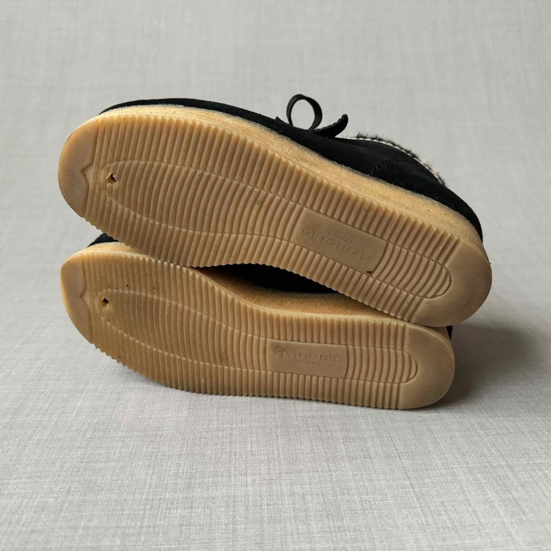 Clarks - 美品 Clarks Originals ワラビー ブラックカウ 20AW 限定の Clarks - 美品 Clarks Originals ワラビー ブラックカウ 20AW 限定の