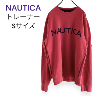 ノーティカ(NAUTICA)のNAUTICA　ノーティカ　赤　トレーナー　裏起毛　Sサイズ レディース(トレーナー/スウェット)