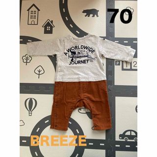 ブリーズ(BREEZE)のBREEZE ロンパース  70cm(ロンパース)