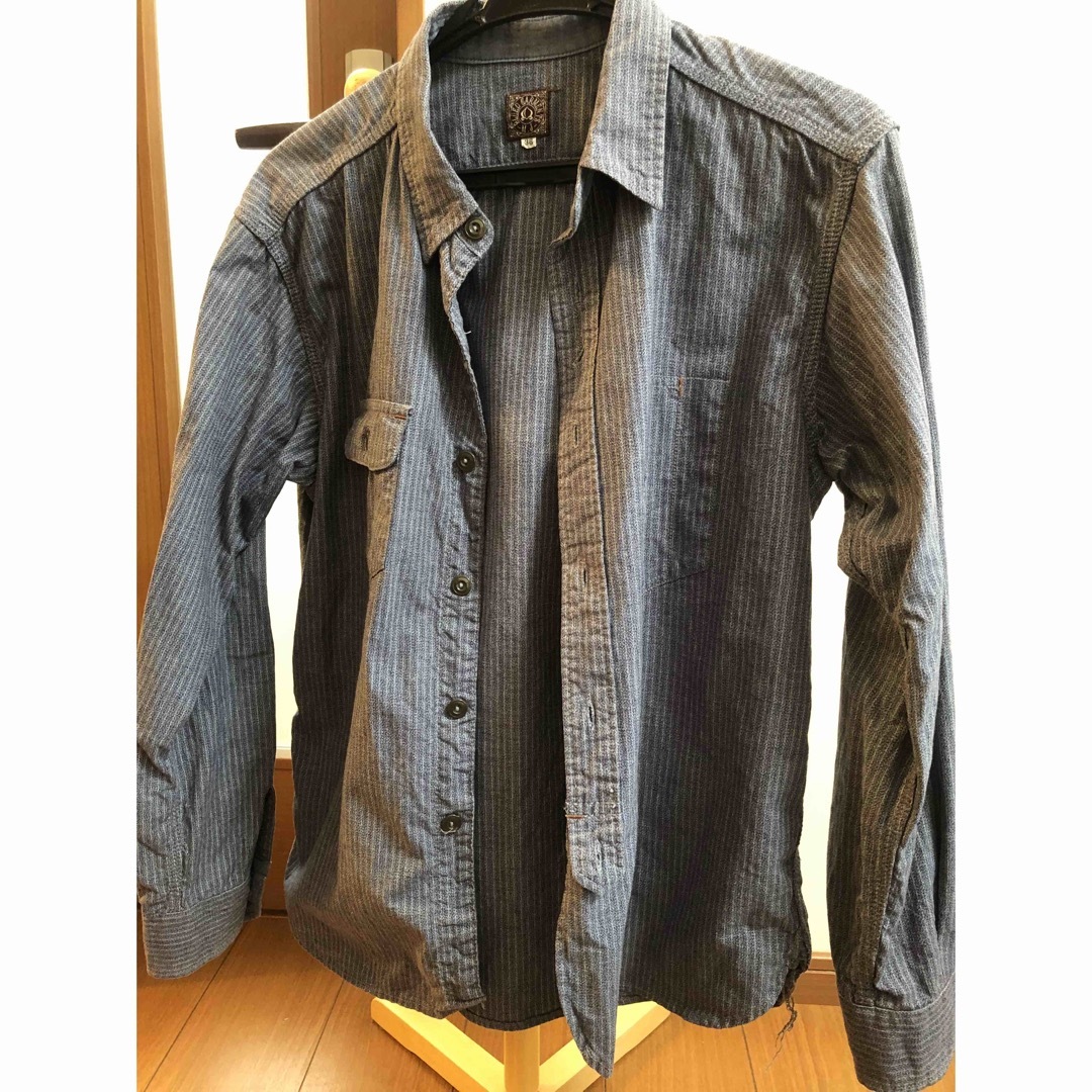 MOMOTARO JEANS - 桃太郎ジーンズシャツ(サイズ38)の通販 by MOMOTARO JEANS - 桃太郎ジーンズシャツ(サイズ38)の通販 by