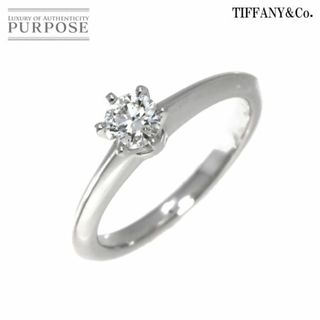 ティファニー(Tiffany & Co.)のティファニー TIFFANY&Co. ソリティア ダイヤ 0.31ct G/VVS2/3EX 9号 リング Pt プラチナ 指輪【鑑定書付き】VLP 90205217(リング(指輪))