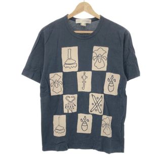 コムデギャルソン(COMME des GARCONS)のCOMME des GARCONS SHIRT コムデギャルソンシャツ 2006SS プリントクルーネックTシャツ ネイビー M S14156(Tシャツ/カットソー(半袖/袖なし))