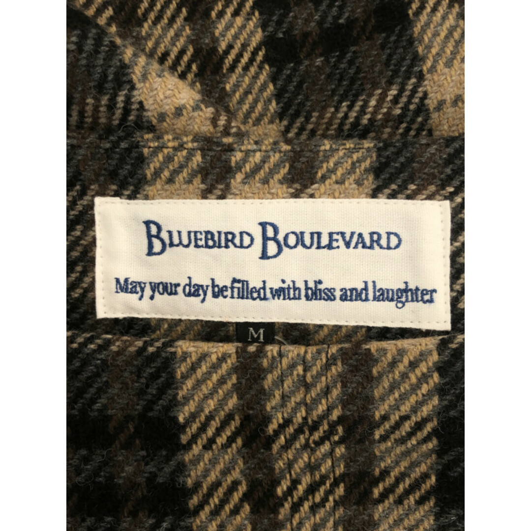 BLUEBIRD BOULEVARD ブルーバード ブルバード チェック柄リサイクルウールタイトスカート ブラウン M レディースのスカート(その他)の商品写真