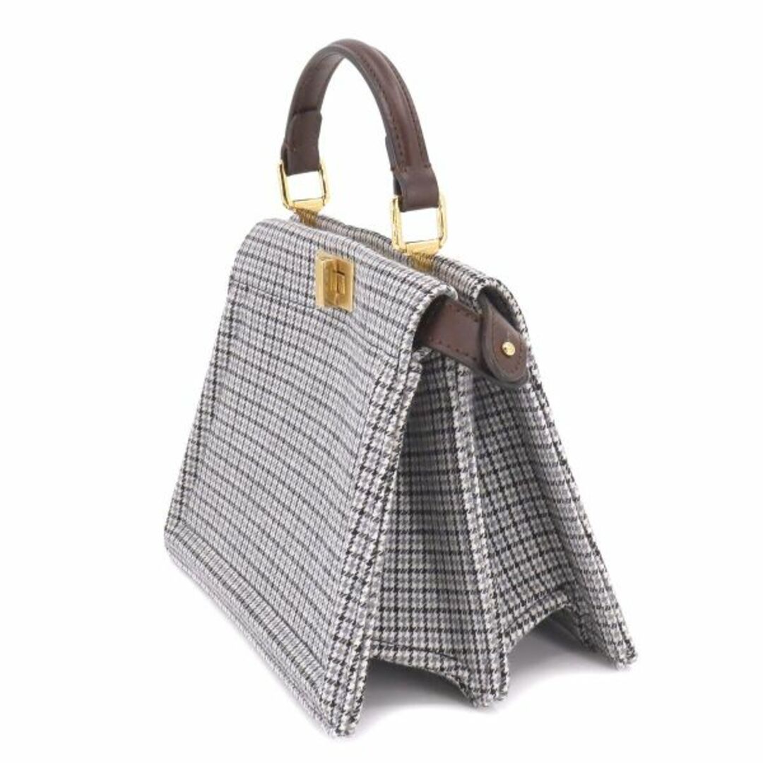 FENDI(フェンディ)の未使用 展示品 フェンディ FENDI ピーカブー ISeeU プチ 2way ハンド ショルダー バッグ キャンバス レザー グレー 8BN335 VLP 90214130 レディースのバッグ(ハンドバッグ)の商品写真