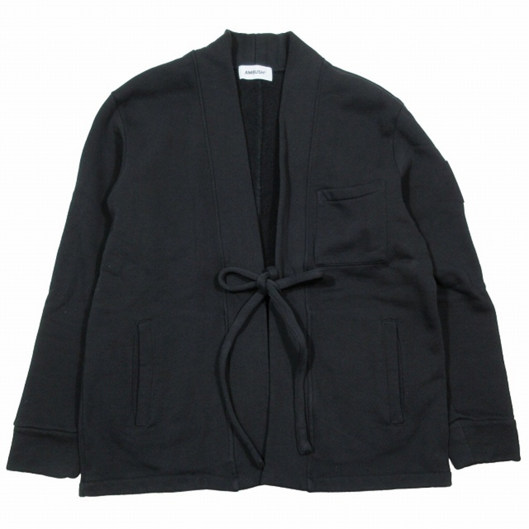 55cm身幅アンブッシュ AMBUSH KIMONO SWEATSHIRT S 黒