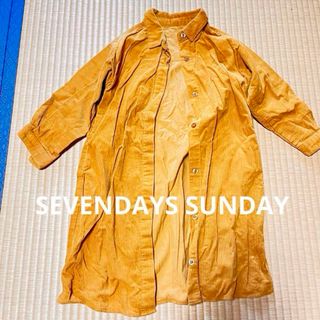 SEVENDAYS=SUNDAY - 【美品】SEVENDAYS SUNDAYコーデュロイカーディガンワンピ110