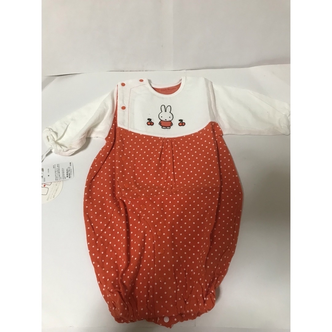 miffy(ミッフィー)のミッフィー 2WAYオール オレンジ 50〜70cm キッズ/ベビー/マタニティのベビー服(~85cm)(カバーオール)の商品写真