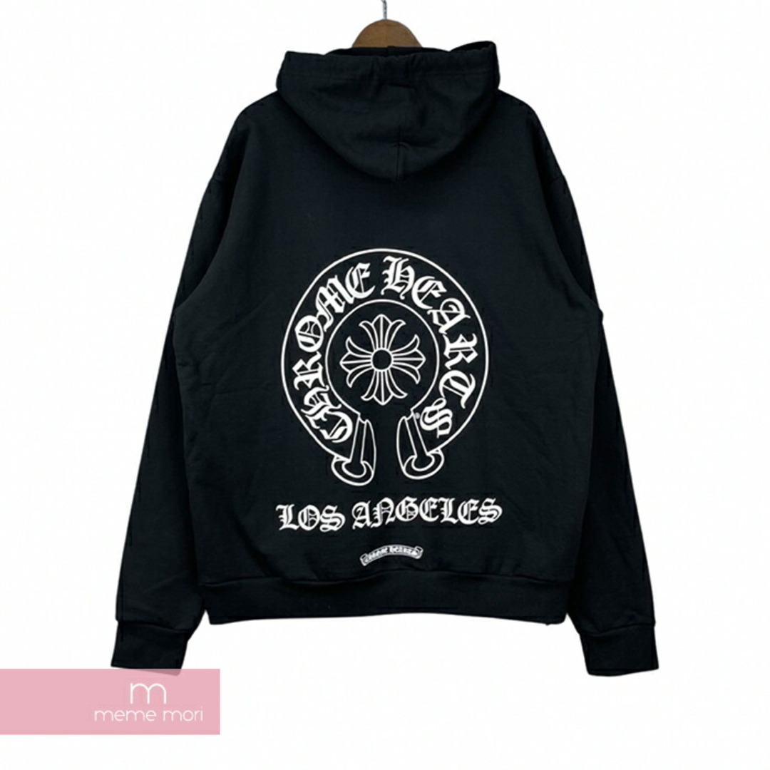 トップスCHROME HEARTS Los Angeles Horseshoe Pullover Hoodie クロムハーツ ロサンゼルスホースシュープルオーバーフーディ パーカー LA限定 ブラック サイズXL【231202】【新古品】【me04】