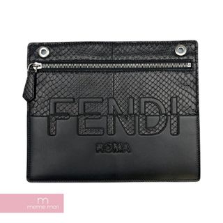 フェンディ(FENDI)のFENDI Peekaboo Pocket フェンディ ピーカブーポケット ポーチ ミニバッグ バッグポケット ロゴ インナーアクセサリー ブラック 【231203】【中古-A】【me04】(セカンドバッグ/クラッチバッグ)