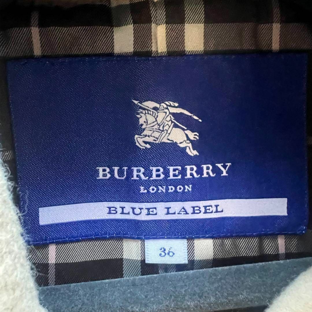 【美品】BURBERRY BLUE LABEL ロングコート アンゴラ 36