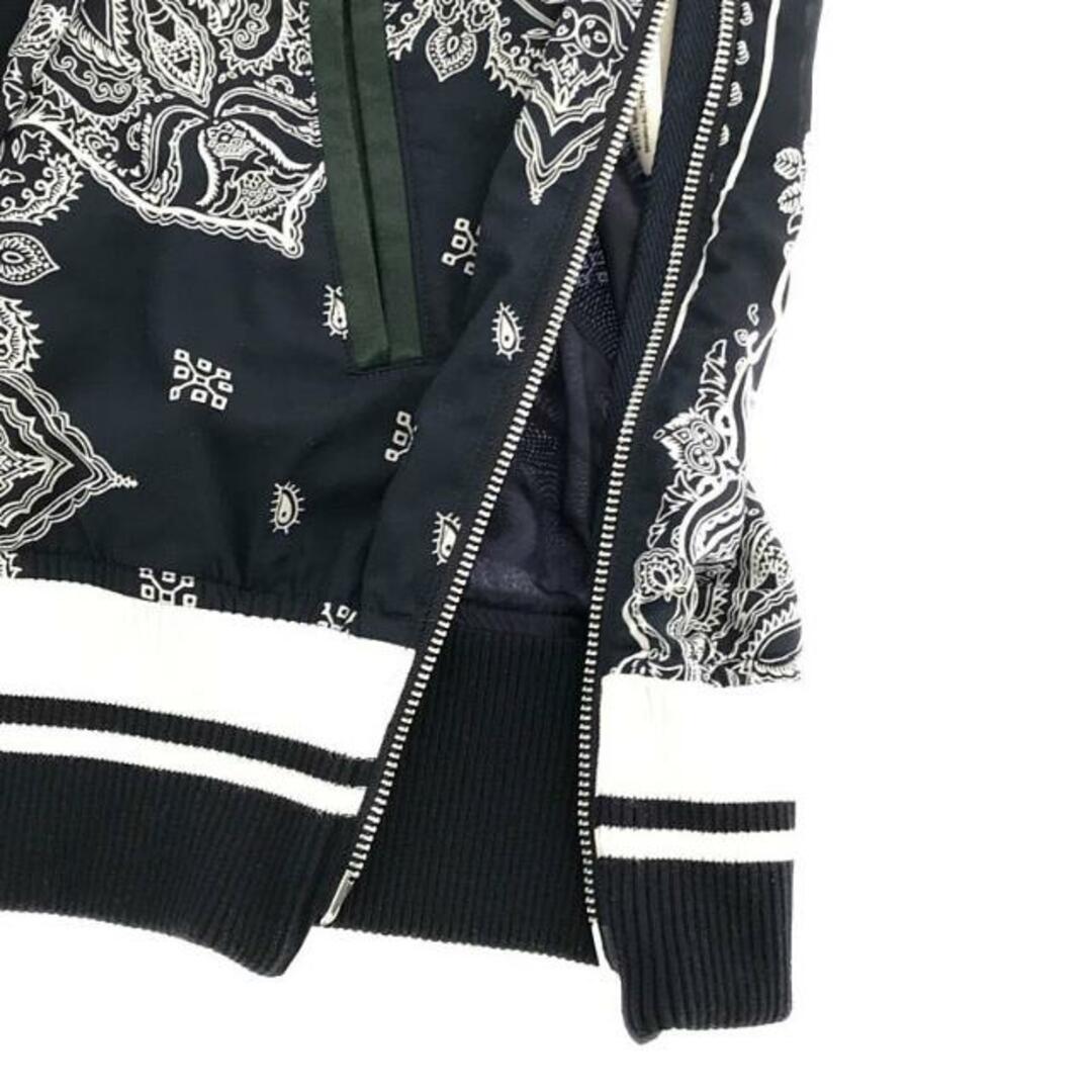 sacai(サカイ)のsacai / サカイ | 2019SS | ZIP UP BLOUSON / バンダナ ペイズリー サイドジップ ブルゾン / 総裏地 | 3 | ネイビー | メンズ メンズのジャケット/アウター(その他)の商品写真