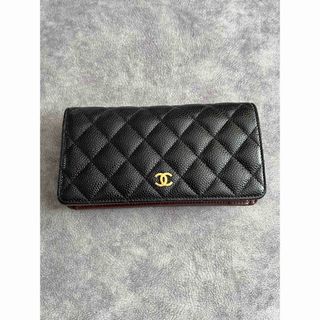 シャネル(CHANEL)のCHANEL 長財布 ブラック 美品(財布)