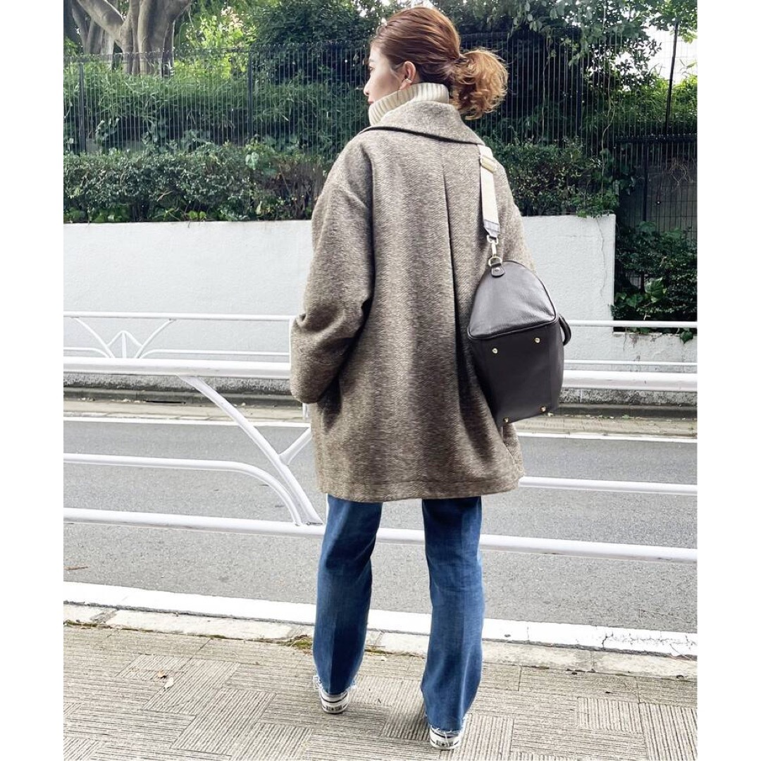 Spick&Span Wスライバーヘリンボーンミドルコート Spick&Span Wスライバーヘリンボーンミドルコート