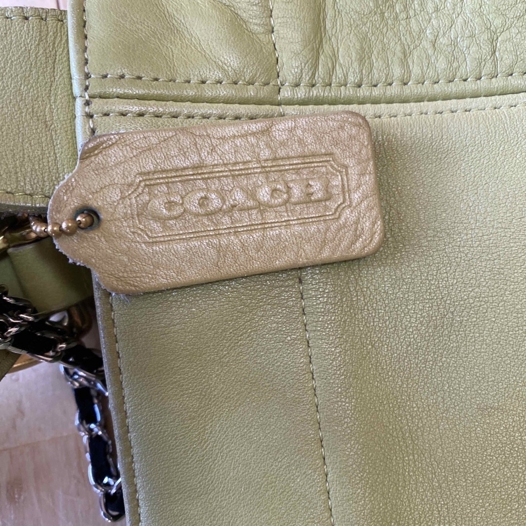 COACH(コーチ)のオールドコーチ　希少ライトグリーントートバッグ レディースのバッグ(トートバッグ)の商品写真