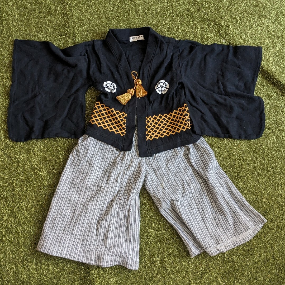 羽織袴風セットアップ　95サイズ キッズ/ベビー/マタニティのキッズ服男の子用(90cm~)(和服/着物)の商品写真