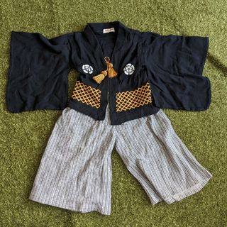 羽織袴風セットアップ　95サイズ(和服/着物)