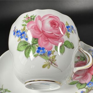 MEISSEN - 新品マイセン ピンクローズと勿忘草コーヒーカップ