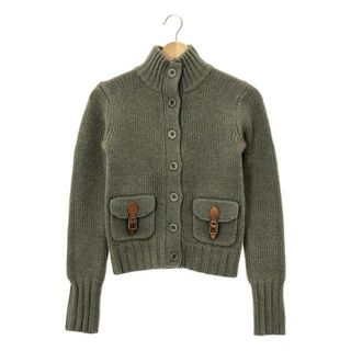 ラルフローレン(Ralph Lauren)のRALPH LAUREN / ラルフローレン | カシミヤ ウール ハイネック ニットカーディガン | M | グレー | レディース(カーディガン)