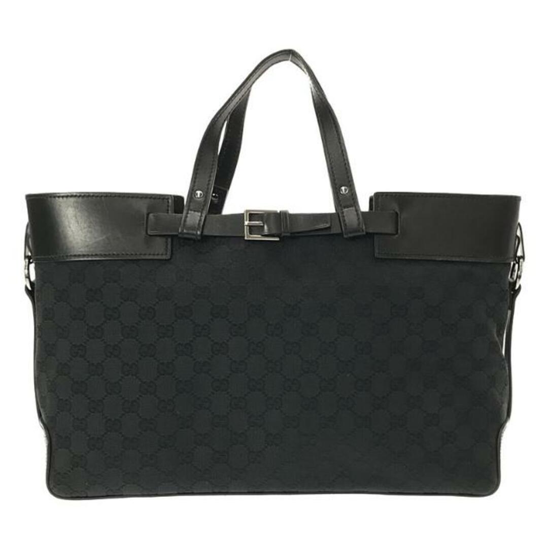 GUCCI - GUCCI / グッチ | 106251 GGキャンバス レザー トートバッグ | ブラック | レディース