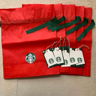 スターバックス(Starbucks)のスターバックス　オンライン限定　クリスマスギフトバッグ　5枚　ギフトタグ　5枚(ノベルティグッズ)