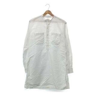 エンジニアードガーメンツ(Engineered Garments)のEngineered Garments / エンジニアドガーメンツ | リネン コットン バンドカラー プルオーバー ロングシャツ | S | ホワイト | メンズ(Tシャツ/カットソー(七分/長袖))