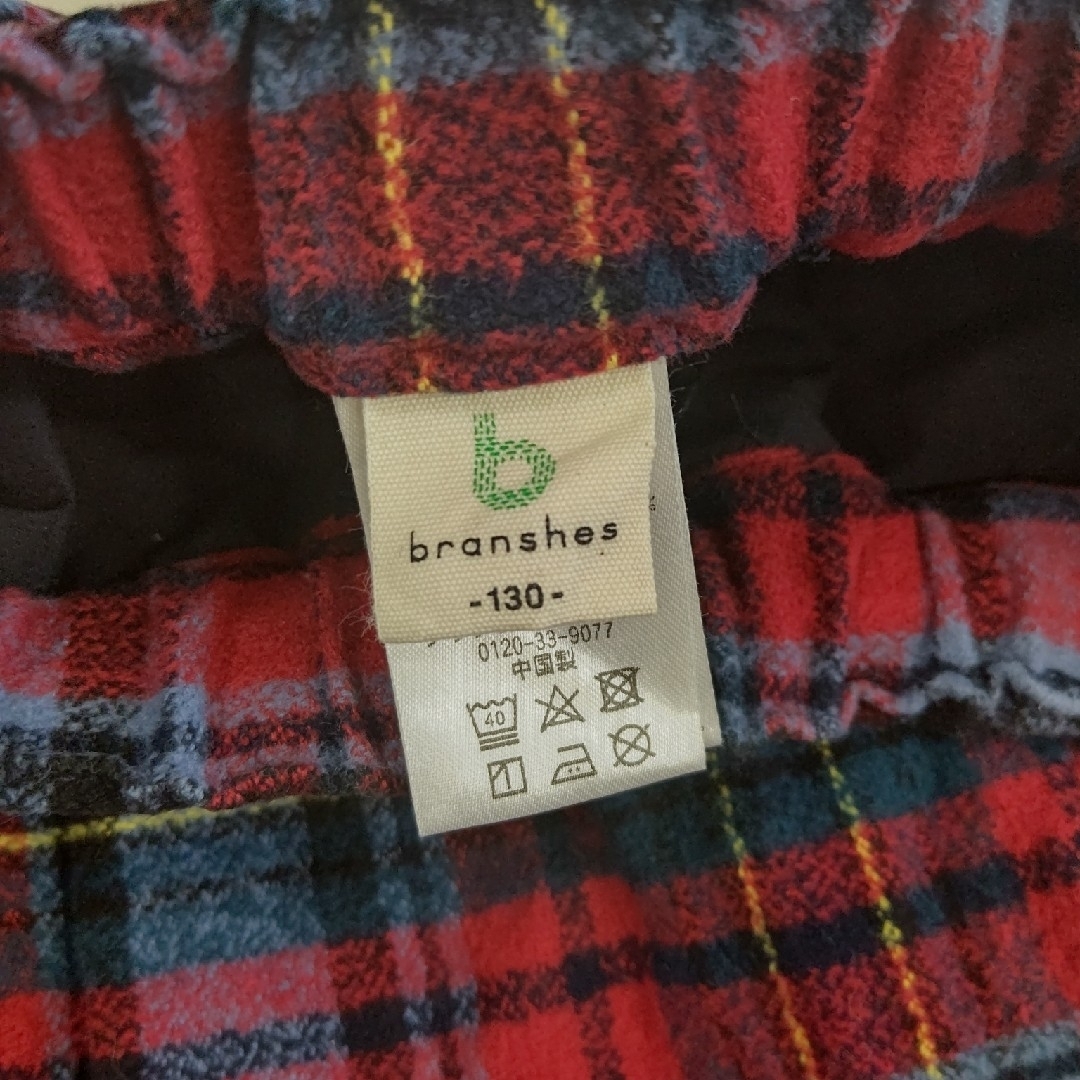 Branshes(ブランシェス)の子供服 チェック スカート パンツ 130 キッズ/ベビー/マタニティのキッズ服女の子用(90cm~)(スカート)の商品写真