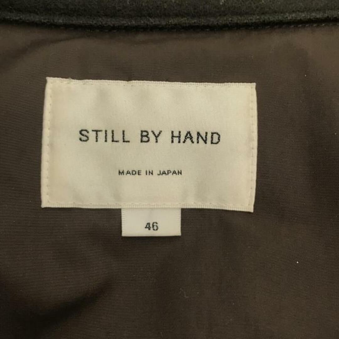 STILL BY HAND(スティルバイハンド)のSTILL BY HAND / スティルバイハンド | ラムウール メルトン ハーフコート | 46 | チャコール | メンズ メンズのジャケット/アウター(その他)の商品写真