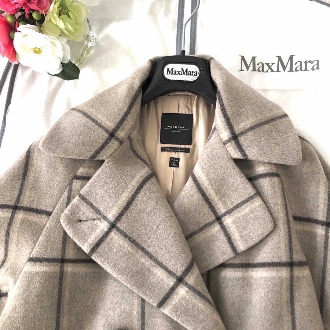 Max Mara - 【マックスマーラ】ピュアウール100% ふんわりハーフコート