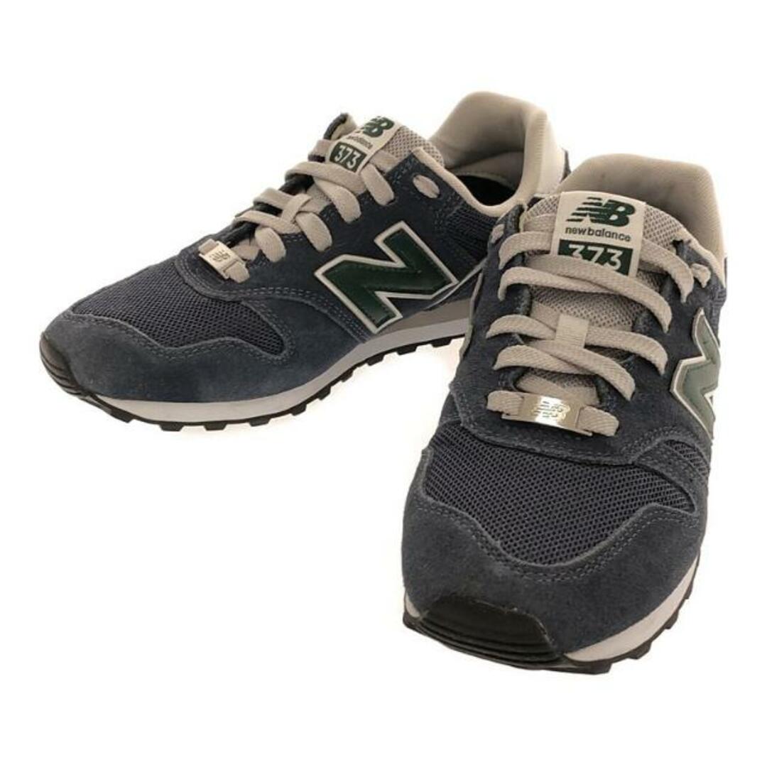 New Balance(ニューバランス)の【美品】  New Balance / ニューバランス | ML373CF2 / レザー切替 ローカットスニーカー | 25.5 | ネイビー/グリーン | レディース レディースの靴/シューズ(スニーカー)の商品写真