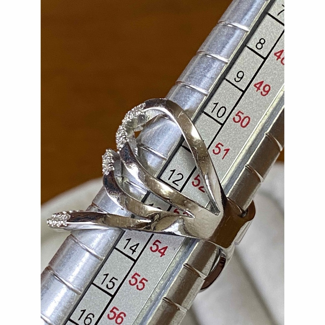 s 925刻印ジルコニアデザインシルバーリング12号 レディースのアクセサリー(リング(指輪))の商品写真