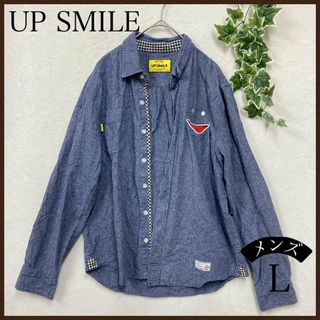 アップスマイル(UP SMILE)のUP SMILE  メンズ　シャツ　ロゴ　トップス　No.453 サイズ L(カーディガン)