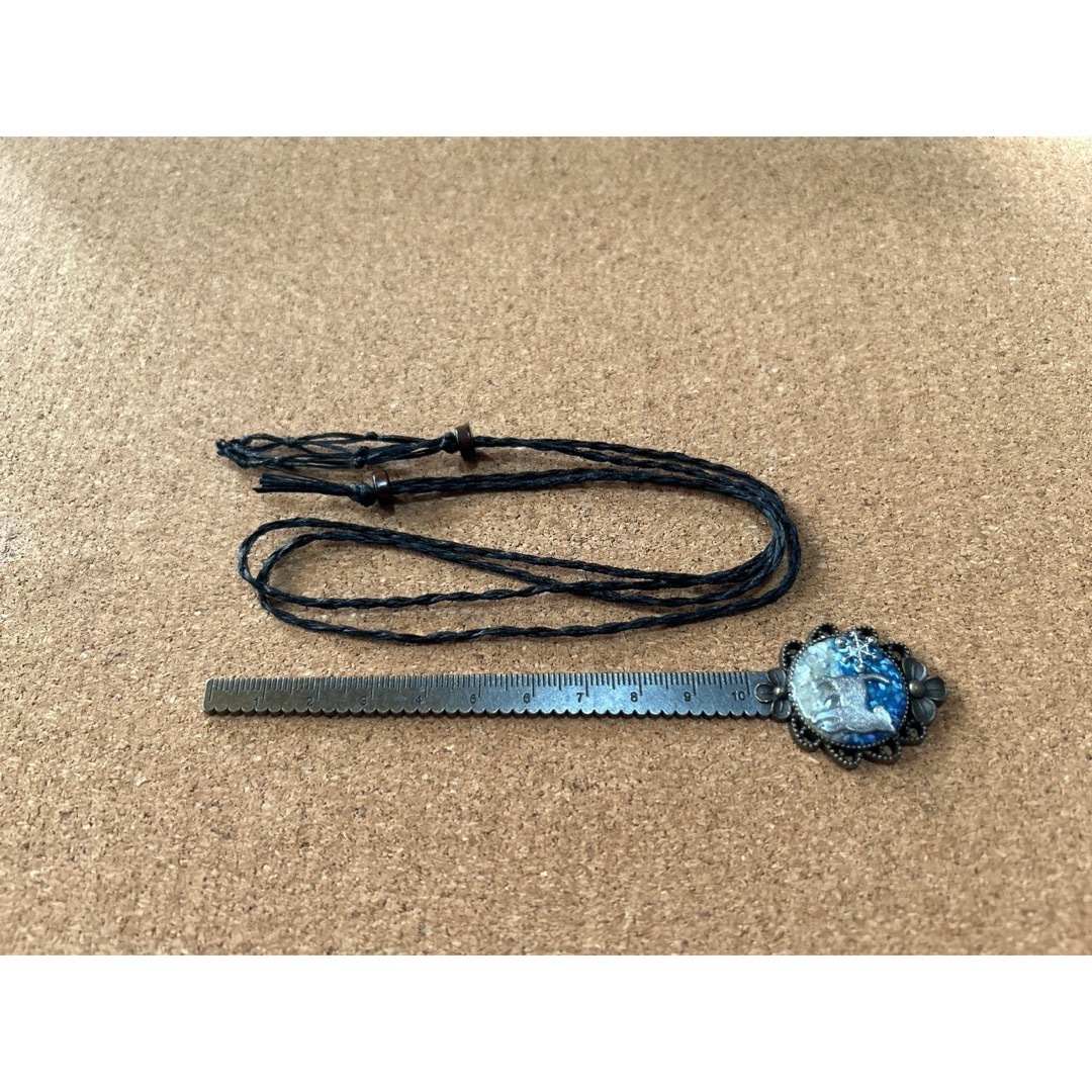 （3センチの丸玉用）石包みペンダント紐　黒色　四つ編み レディースのアクセサリー(ネックレス)の商品写真