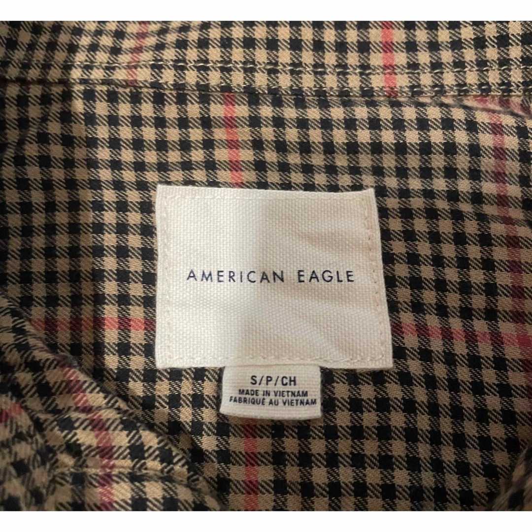 American Eagle(アメリカンイーグル)のAmerican Eagle 長袖 チェック シャツ メンズ  S-M 美品 メンズのトップス(シャツ)の商品写真