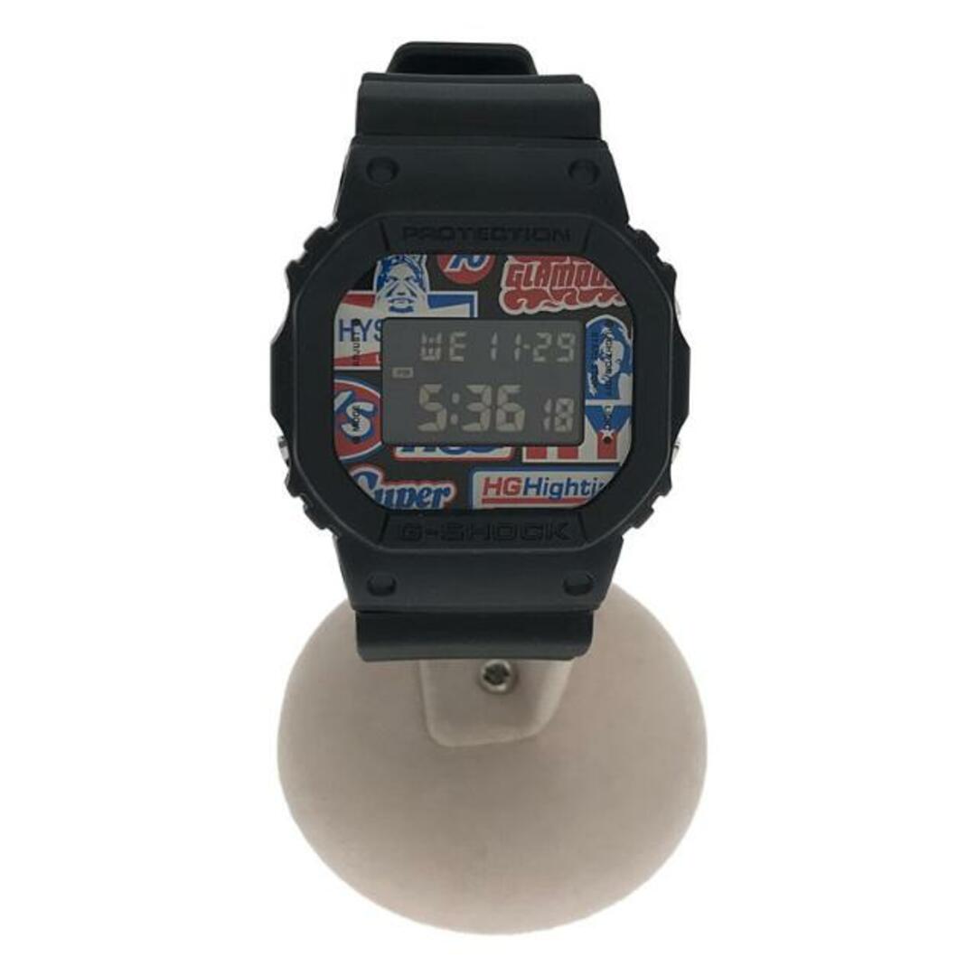 【美品】  HYSTERIC GLAMOUR / ヒステリックグラマー | × CASIO カシオコラボ DW-5600 G-SHOCK HYSTERIC GARAGE 腕時計 | ブラック | メンズ腕時計(デジタル)