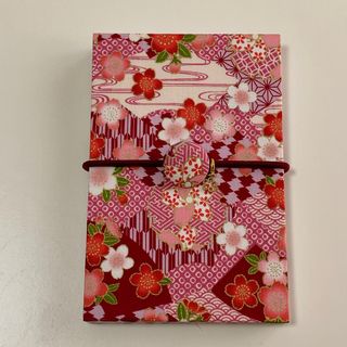 ♡あもみずさま♡【大判サイズ】御朱印帳　和桜×ピンク　くるみボタンチャーム付(その他)