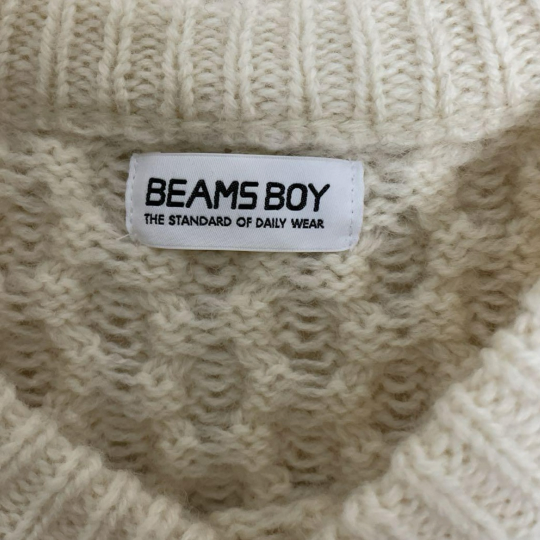 BEAMS BOY(ビームスボーイ)の美品✨beams boy ケーブルニット　クレイジー柄 レディースのトップス(ニット/セーター)の商品写真