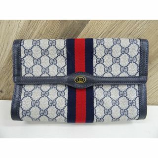 グッチ(Gucci)のM広024 / GUCCI GGシェリーライン クラッチバッグ PVC レザー (クラッチバッグ)