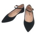 repetto / レペット | スエード  ストラップ ポインテッドトゥパンプス | 35 | ブラック | レディース