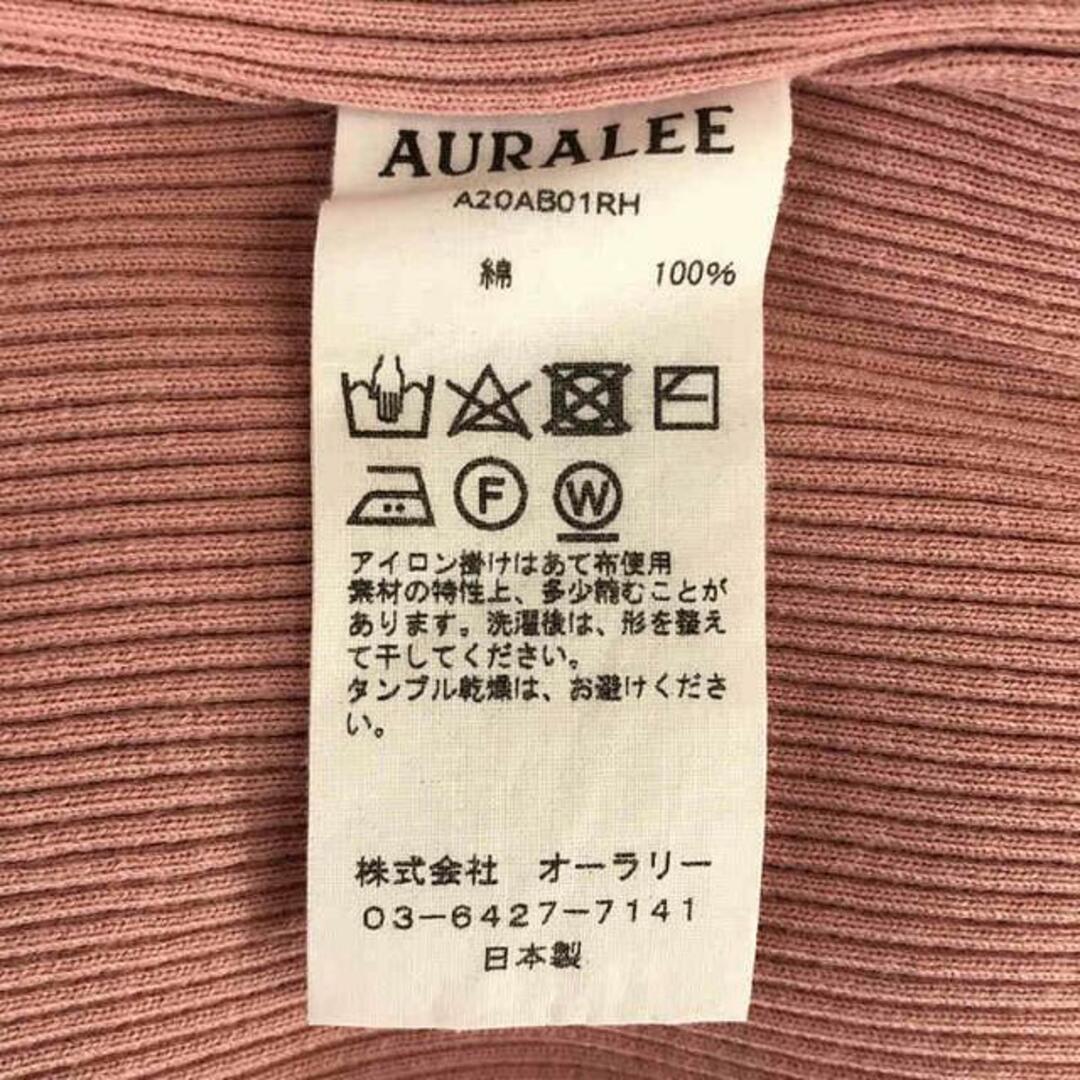 AURALEE / オーラリー | × FOR RonHerman / ロンハーマン 別注 ギザ ボートネック リブ スリット ニット | 1 | ピンク | レディース AURALEE / オーラリー | × FOR RonHerman / ロンハーマン 別注 ギザ ボートネック リブ スリット ニット | 1 | ピンク | レディース
