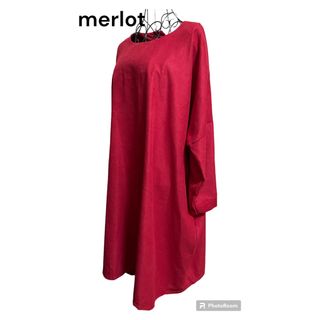 メルロー(merlot)のメルロー  赤ワンピース  大きいサイズ(ロングワンピース/マキシワンピース)