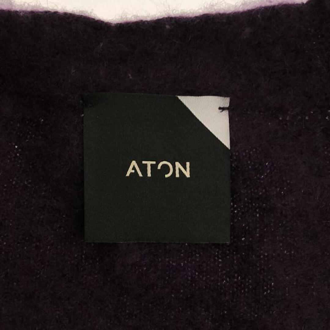 ATON(エイトン)のATON / エイトン | カシミヤ ノーカラーカーディガン | 2 | パープル | レディース レディースのトップス(カーディガン)の商品写真