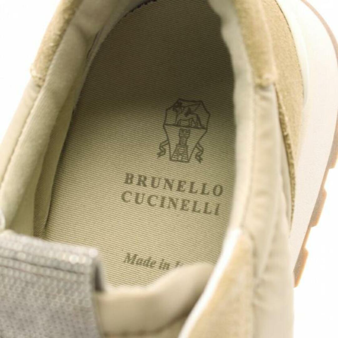 BRUNELLO CUCINELLI(ブルネロクチネリ)の スニーカー スエード ナイロン グレーブラウン カーキグリーン レディースの靴/シューズ(スニーカー)の商品写真