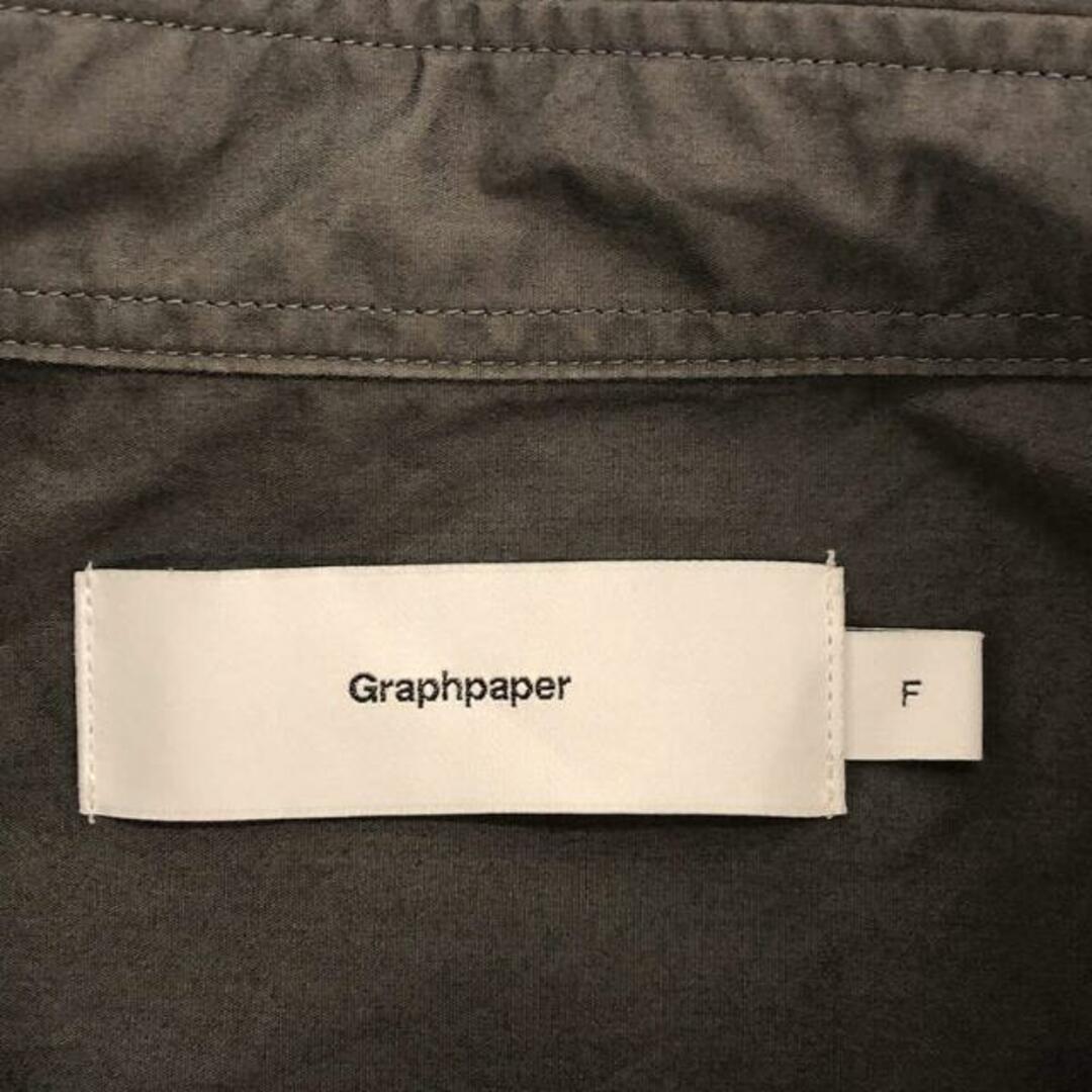 Graphpaper(グラフペーパー)のGraphpaper / グラフペーパー | 2021SS | Broad Oversized L/S Regular Collar Shirt ブロード オーバーサイズシャツ | F | グレー | メンズ メンズのトップス(Tシャツ/カットソー(七分/長袖))の商品写真