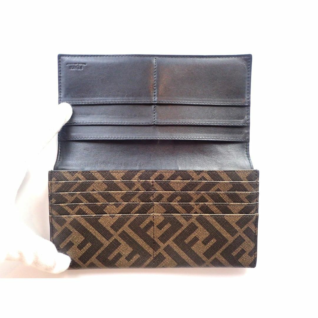 中古・古着通販】FENDI (フェンディ) 長財布 ズッカ柄 ブラウン