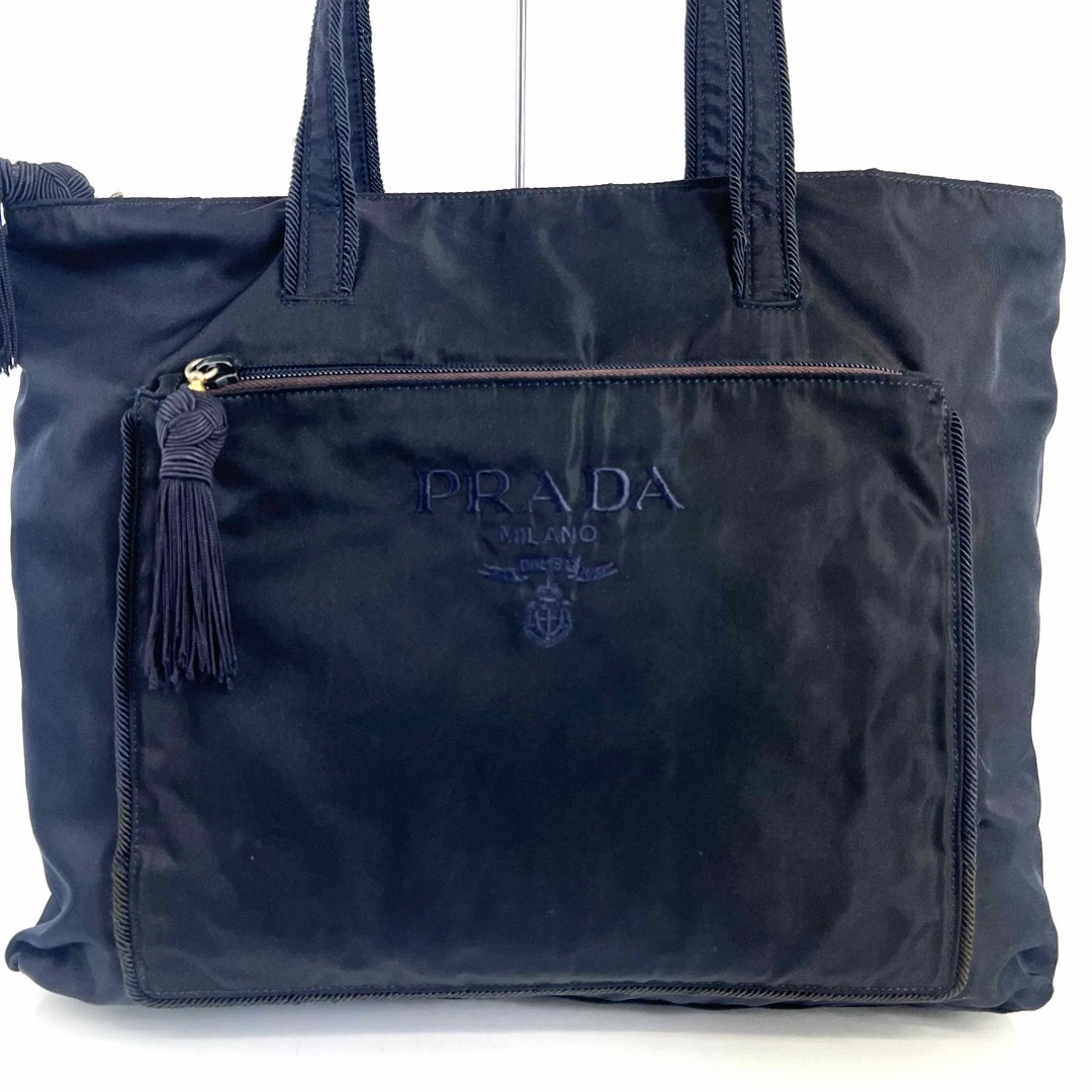 PRADA(プラダ)のPRADA プラダ ナイロン トートバッグ ネイビー レディース ブランド　中古 レディースのバッグ(トートバッグ)の商品写真