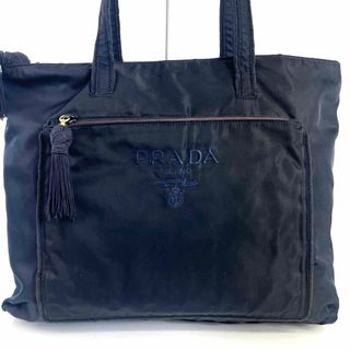 プラダ(PRADA)のPRADA プラダ ナイロン トートバッグ ネイビー レディース ブランド　中古(トートバッグ)