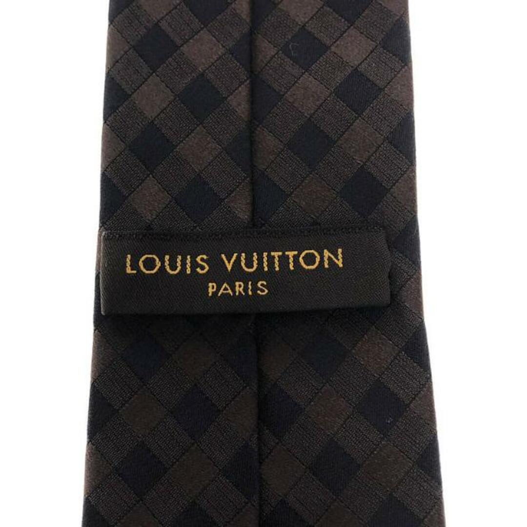 LOUIS VUITTON(ルイヴィトン)の【美品】  Louis Vuitton / ルイヴィトン | シルク ダイヤ柄 ネクタイ | ブラウン系 メンズのファッション小物(ネクタイ)の商品写真